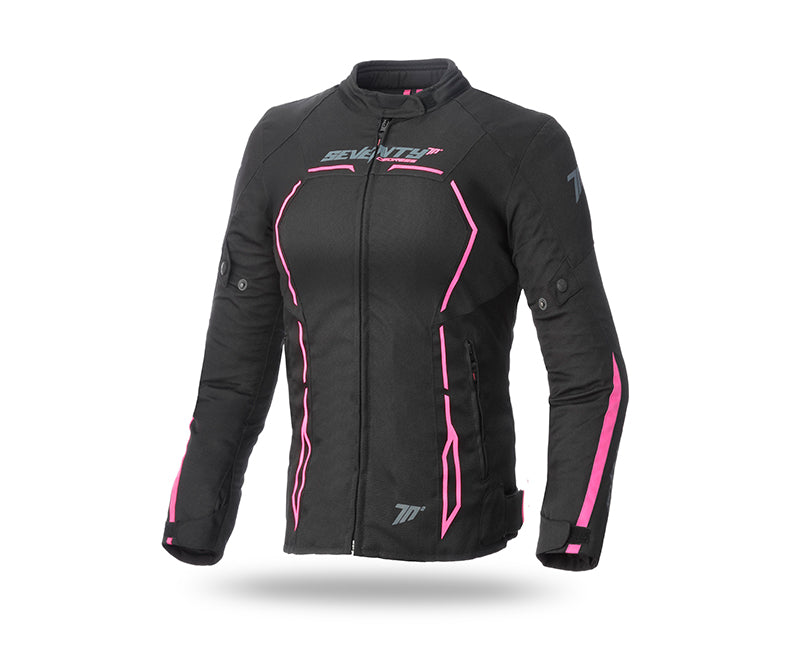 Seitsemänkymmenen padon tekstiili MC -takki SD JR67 Black /Pink