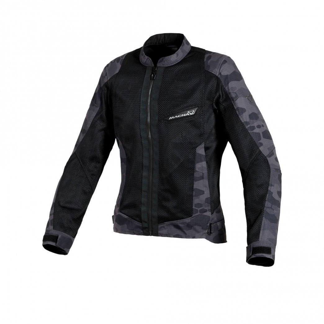 Macna lady textile mc jacket velocity black /camo