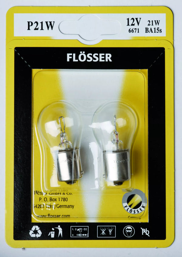 Flosser -polttimo P21W 12V 21W BA15S 10PK 6671