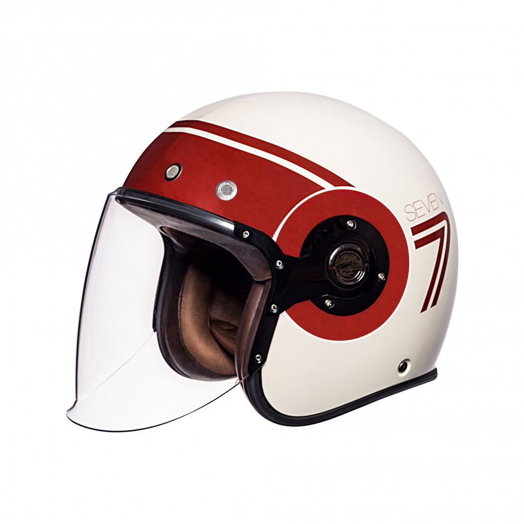 SMK JET MC Helmet Retro Seven White /Red