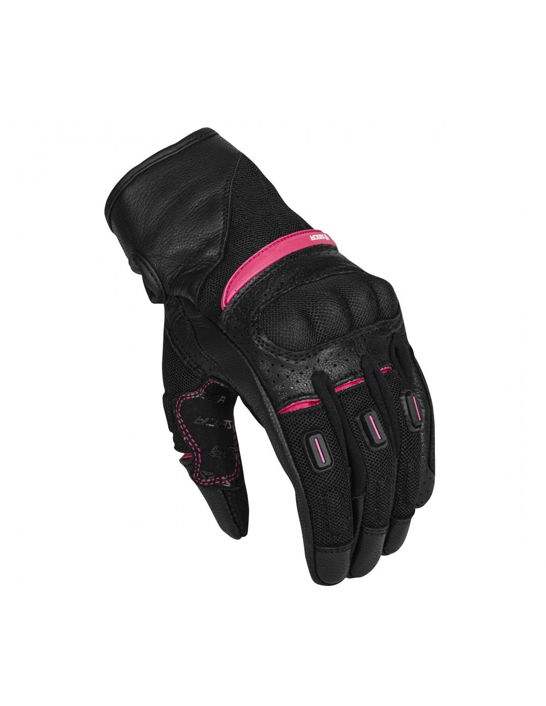 Seca Dam MC Gloves Axis mesh II musta /vaaleanpunainen