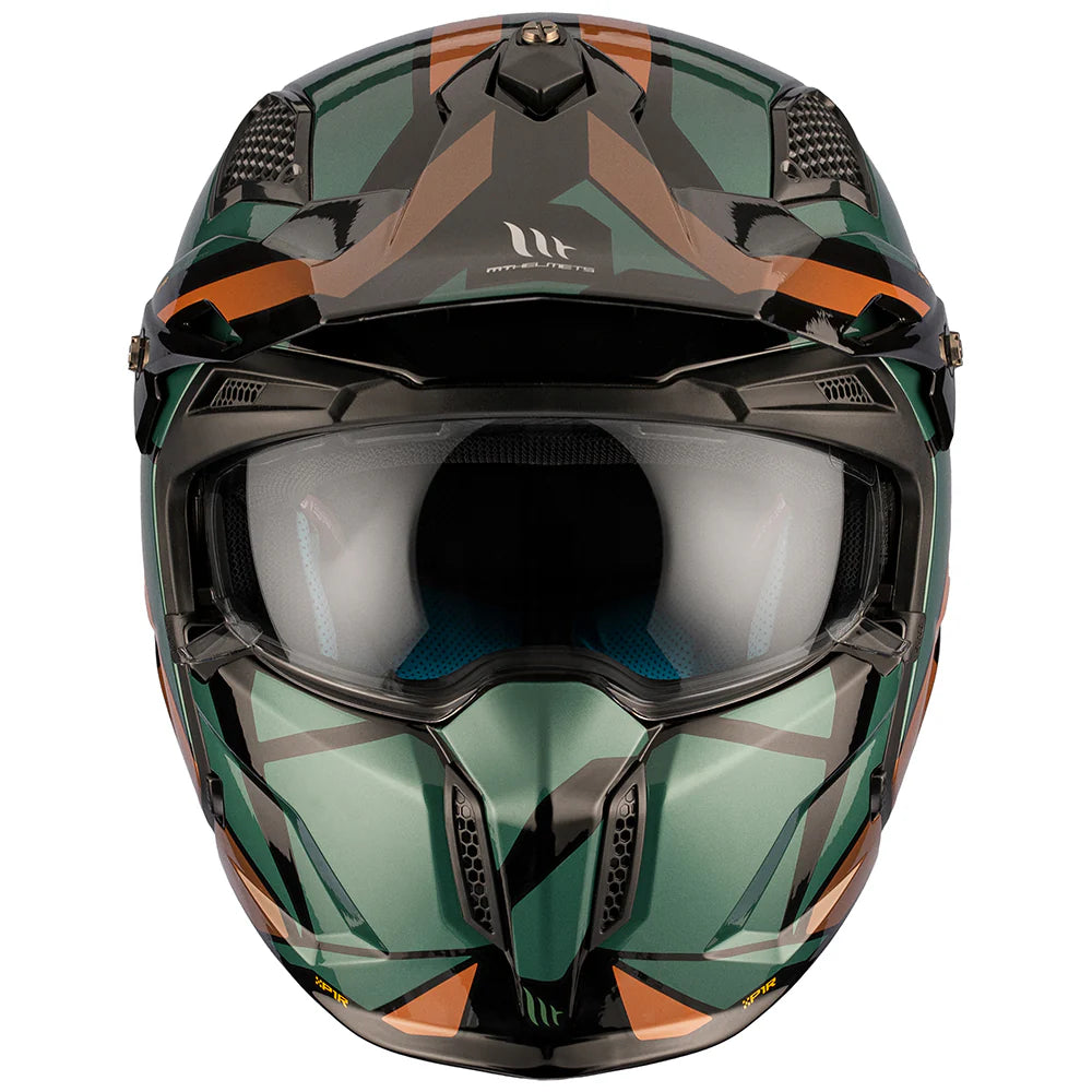 Mt Helmets Open MC Helmet Streetfighter Sv S P1R Green