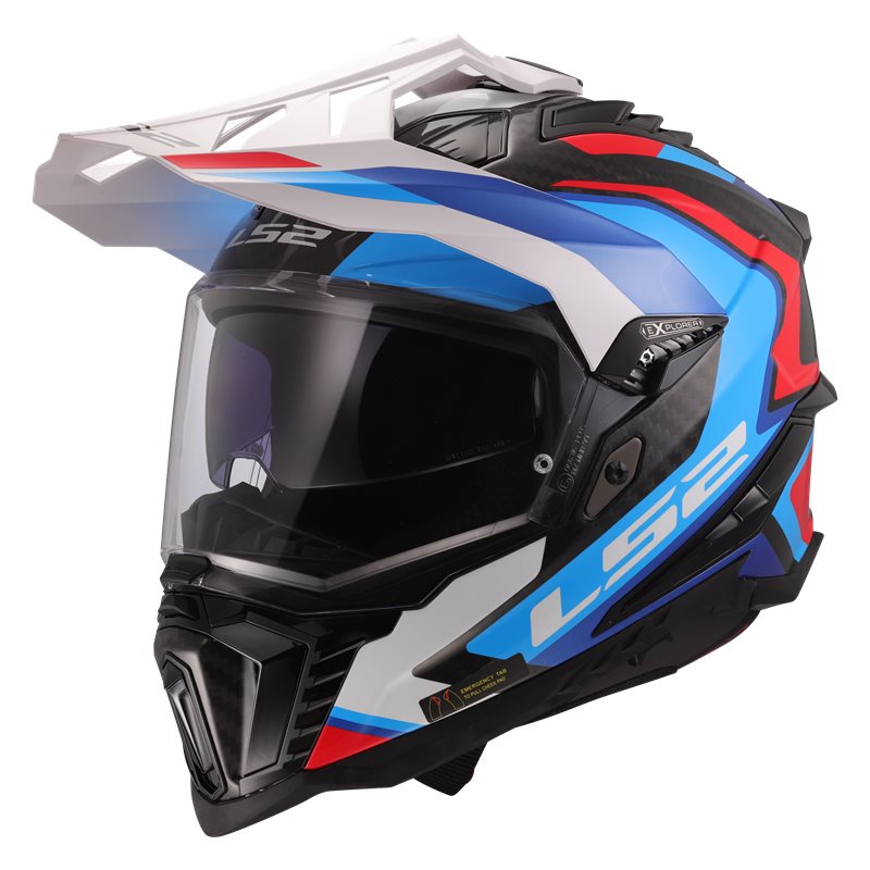 LS2 Adventure MC Cpet Explorer Carbon Frontier Blue