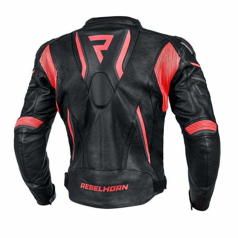 Rebelhorn Mc-Leather -takki Fighter Black /Red