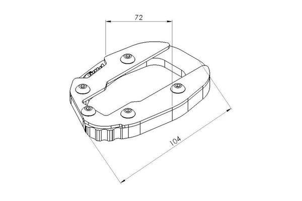 Sivujalusta jalan suurenmo Ducati Multistrada V4 c/b