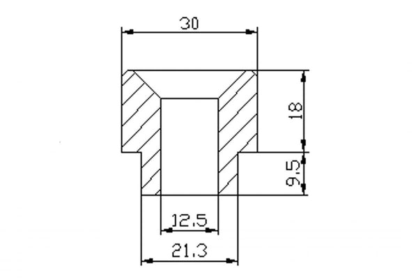 Adapter rear mirror hi-tech iv bmw f800r 09-15