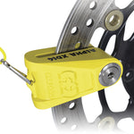 Oxford Disc Brake Lock Alpha XD14 -levylukko - Ø14mm keltainen