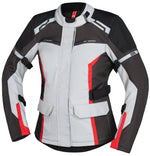 IXS Lady Textile Mc-Jacket Evans-St 2.0 Harmaa /punainen