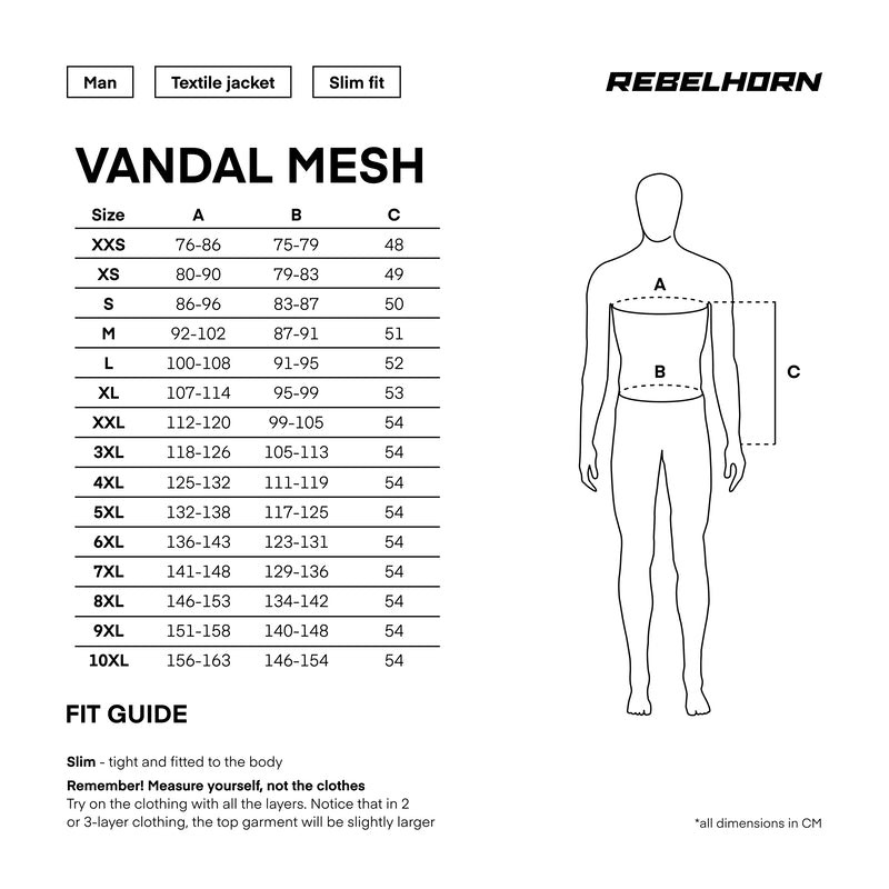 Rebelhorn Textile MC jacket Vandal mesh black