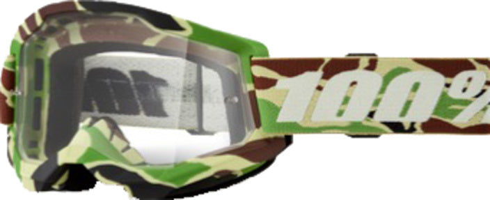 100% Goggles Strata 2 War Camo - Clear